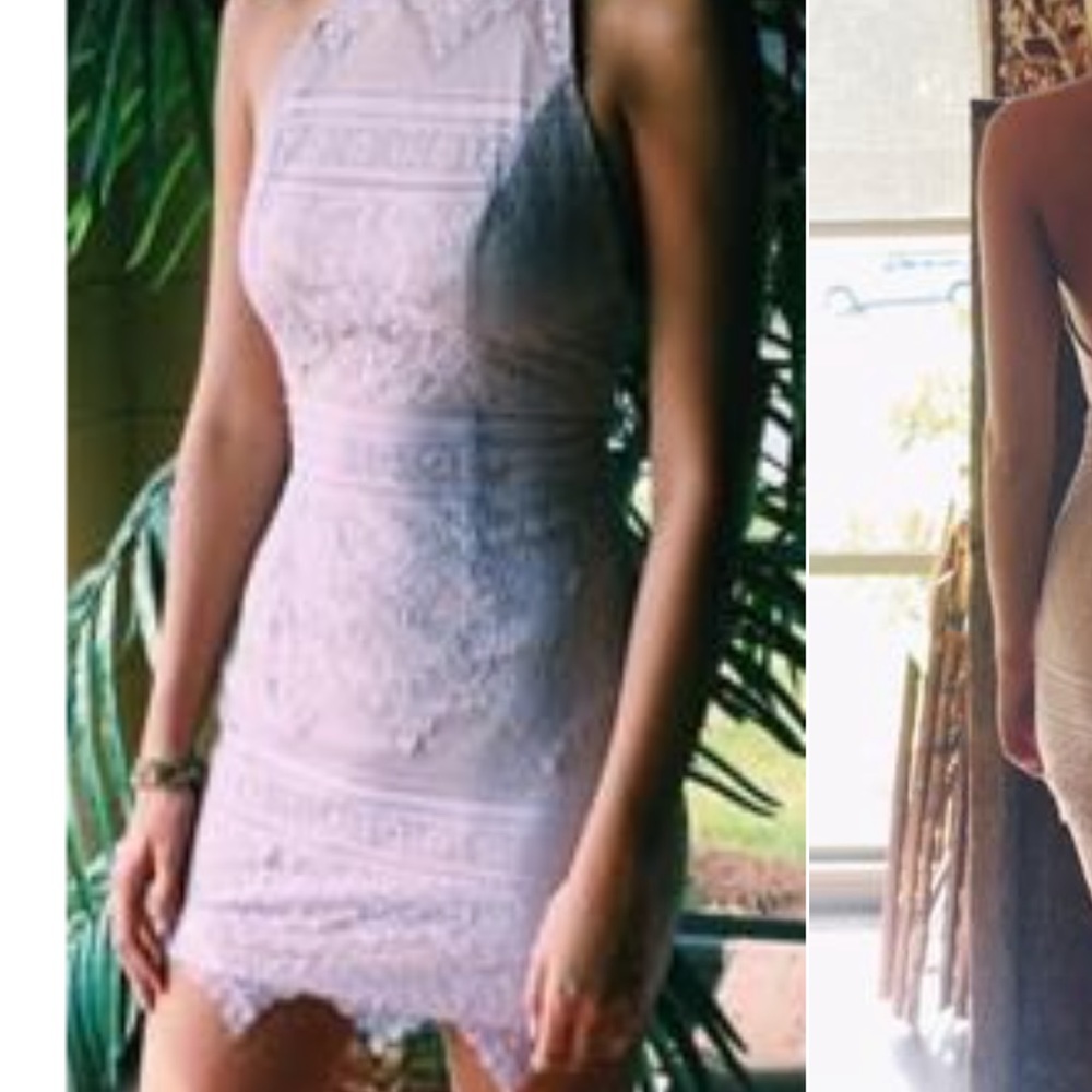 Lavender lace dress